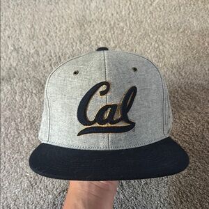 Cal Gray and Black Snapback Hat